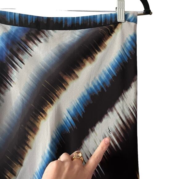 Trina Turk NWT Full Length Maxi Skirt Flowy Lettuce Hem Country Western Boho 8 - Picture 6 of 8